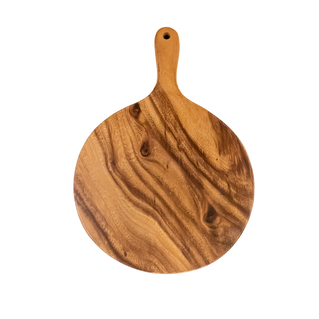 Round Chopping Board with Handle - Acacia Wood - Sumiye Co