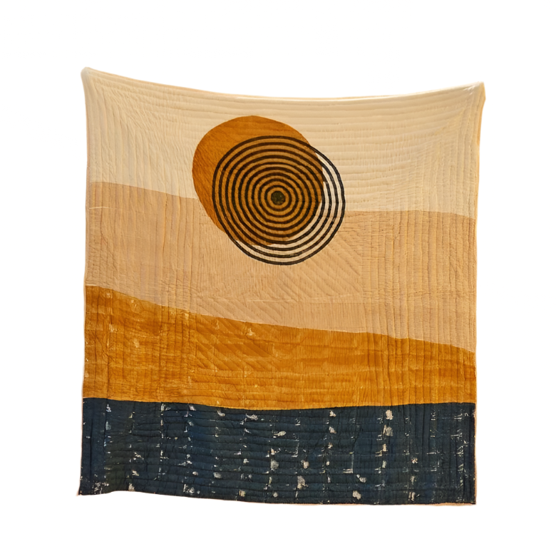 Spiral Sunset Quilt (Reversible) | Artisanal Handmade Bedding Sets - Sumiye Co
