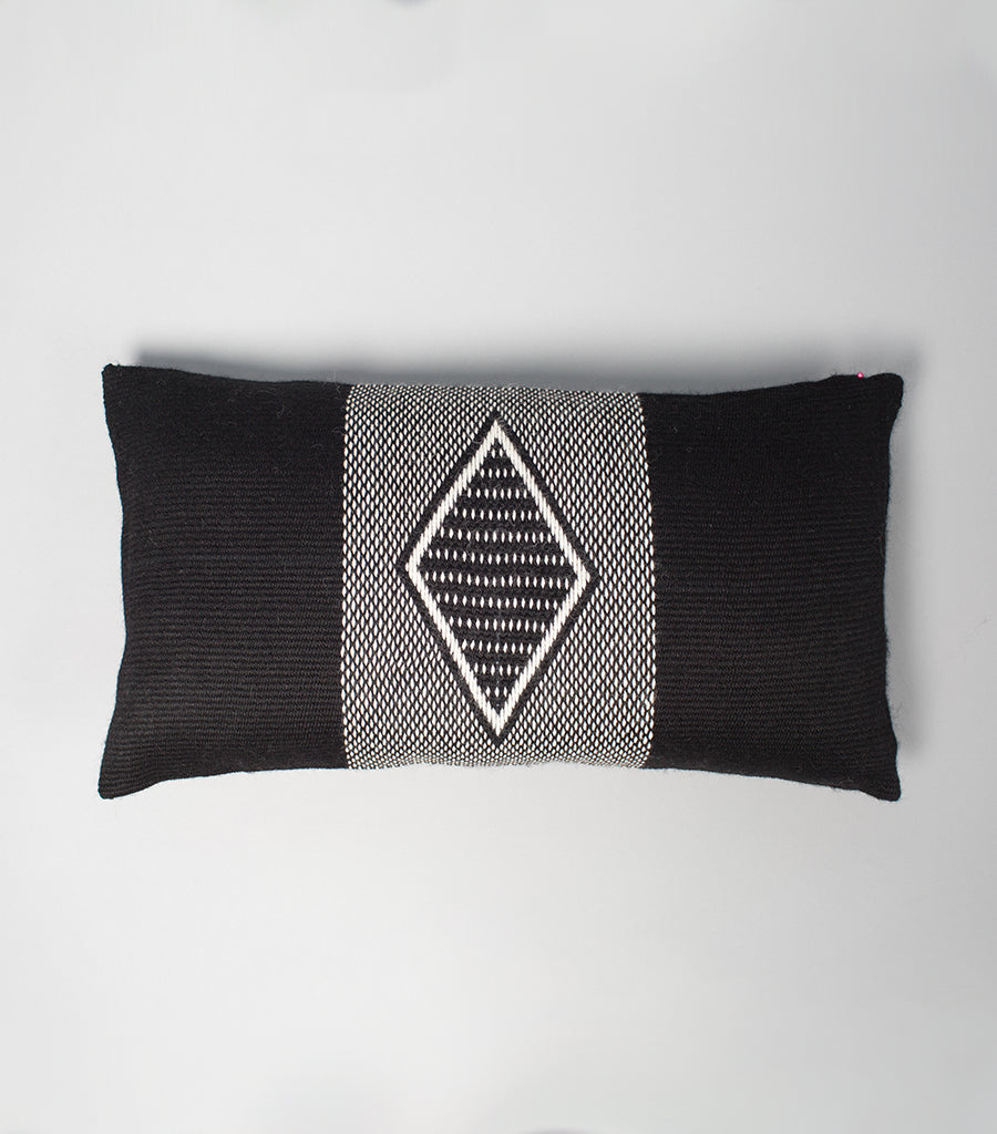 Diamante Lumbar Pillow in Black - Sumiye Co