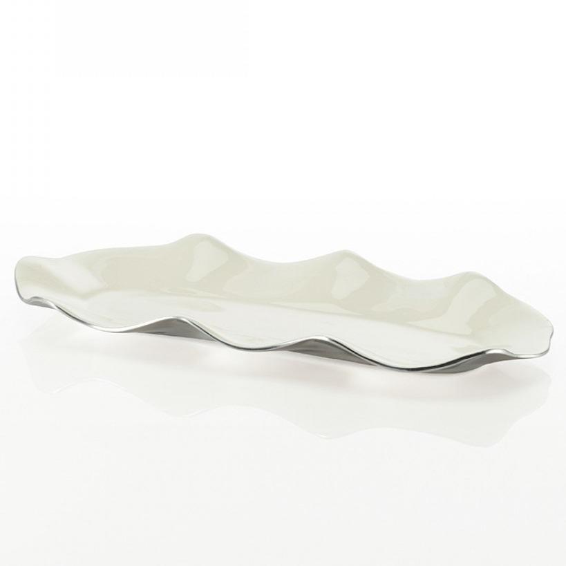 Ruffled Long Trays Oyster