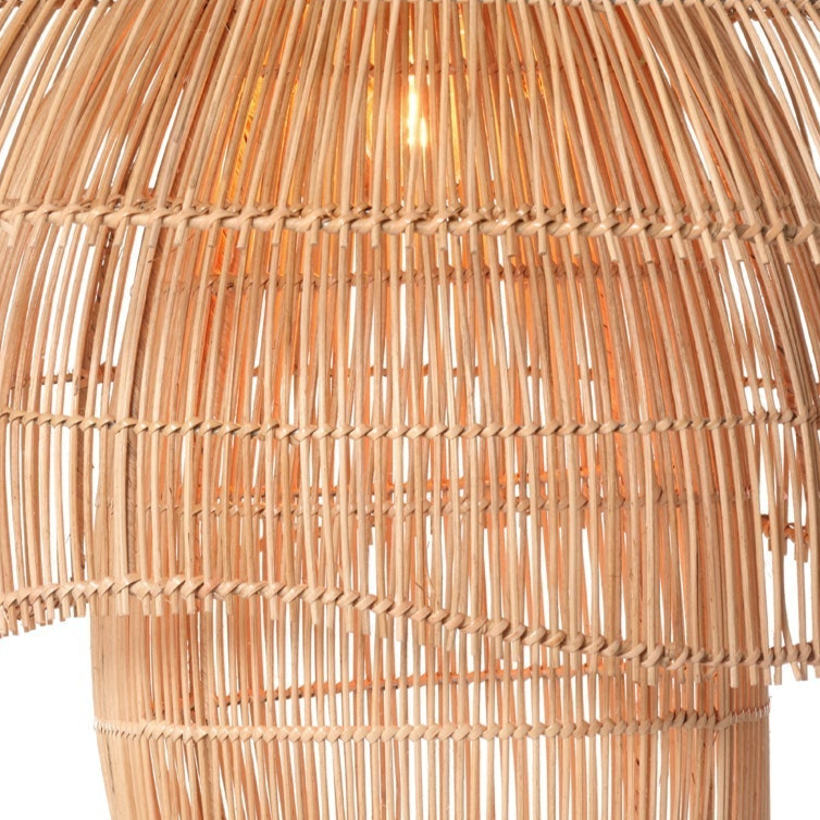 Cascade Natural Rattan 3 Tier Pendant Light - Sumiye Co