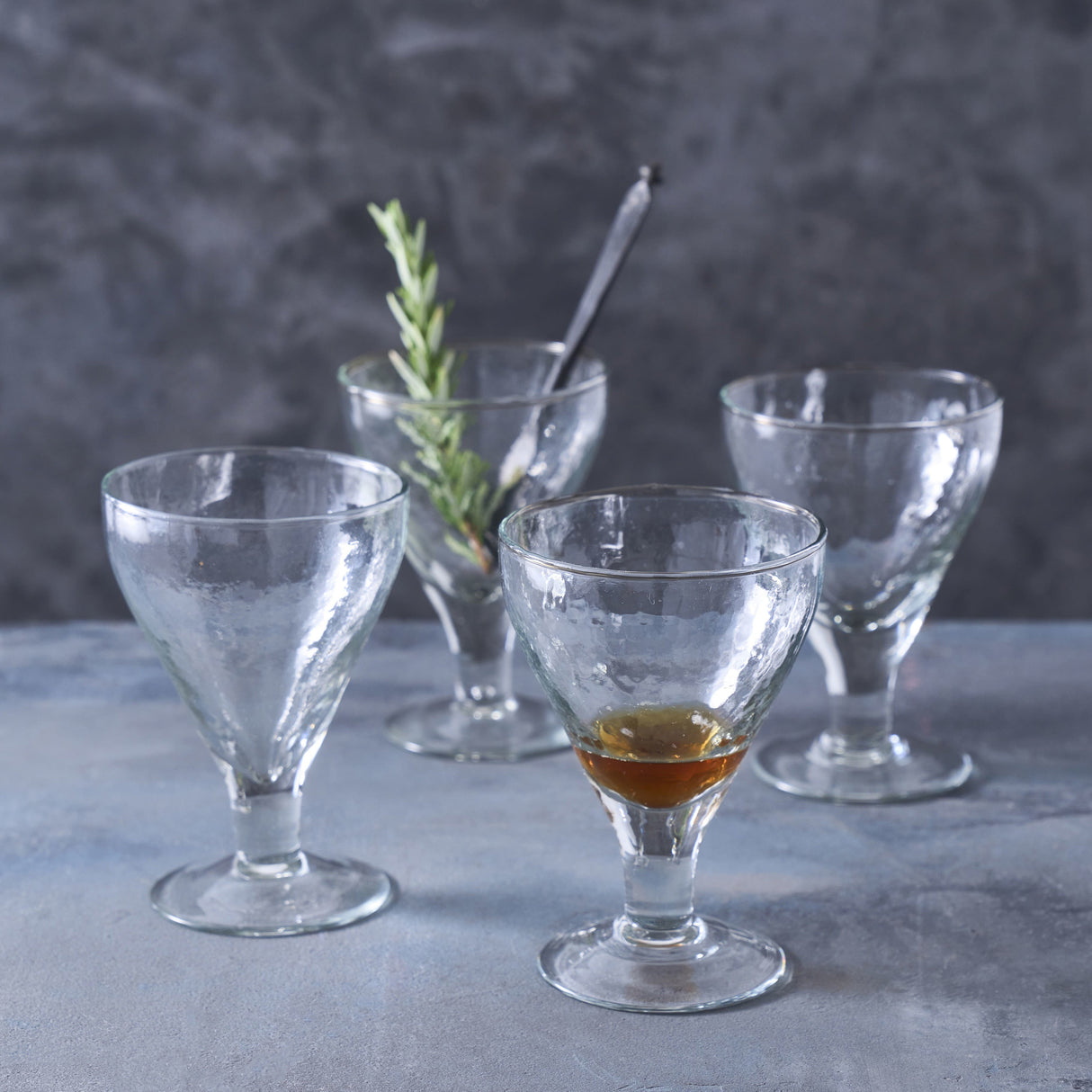 Pebbled Footed Goblets - Set of 4 - Sumiye Co