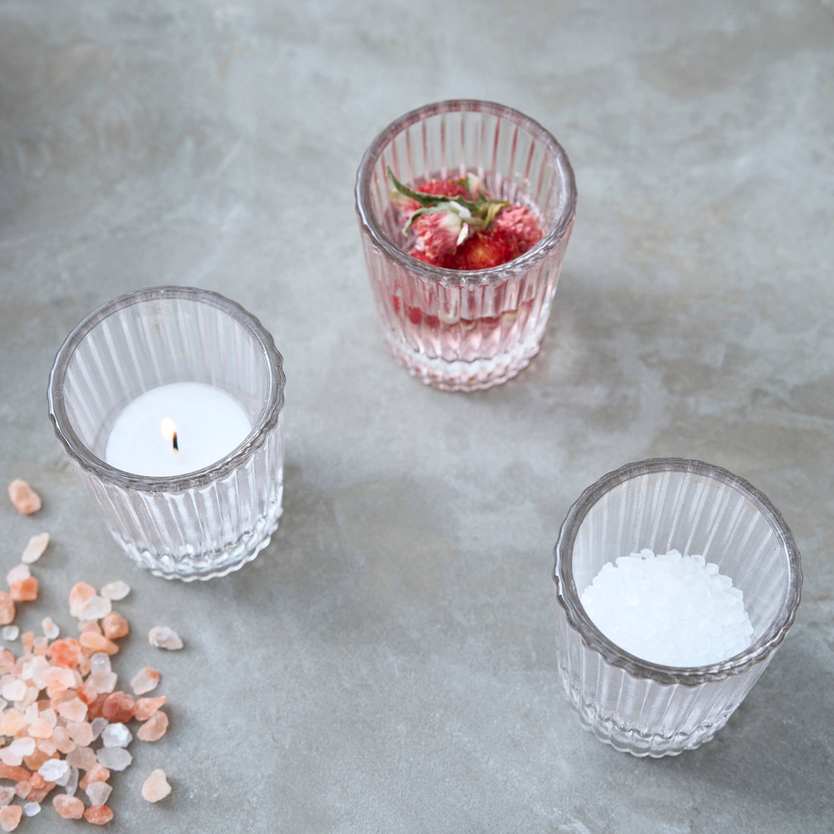 Ribbed Clear Shot Glasses - Set of 6 - Sumiye Co