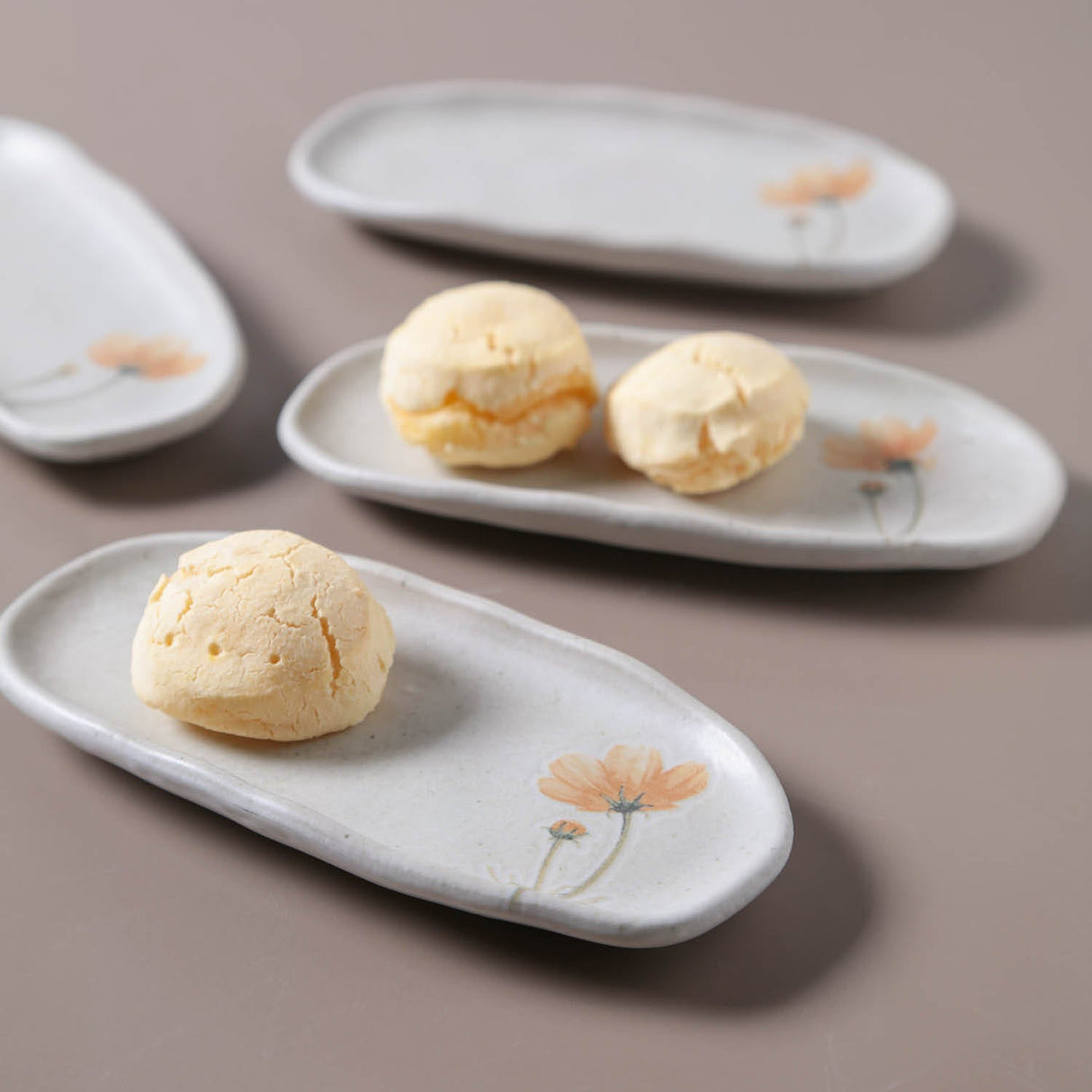 Shallow Organic Oval Platter Mini Set of 4