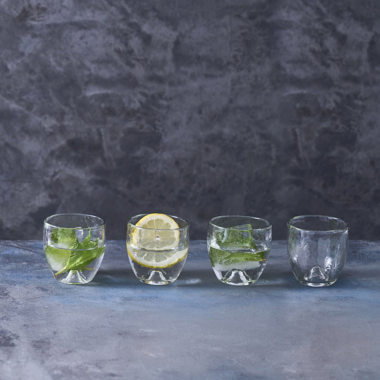 Pebbled Punt Glasses - Set of 4 - Sumiye Co