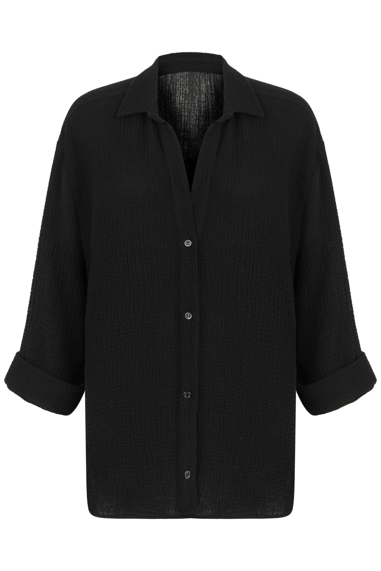 Echo Maxi Shirt - Black - Sumiye Co