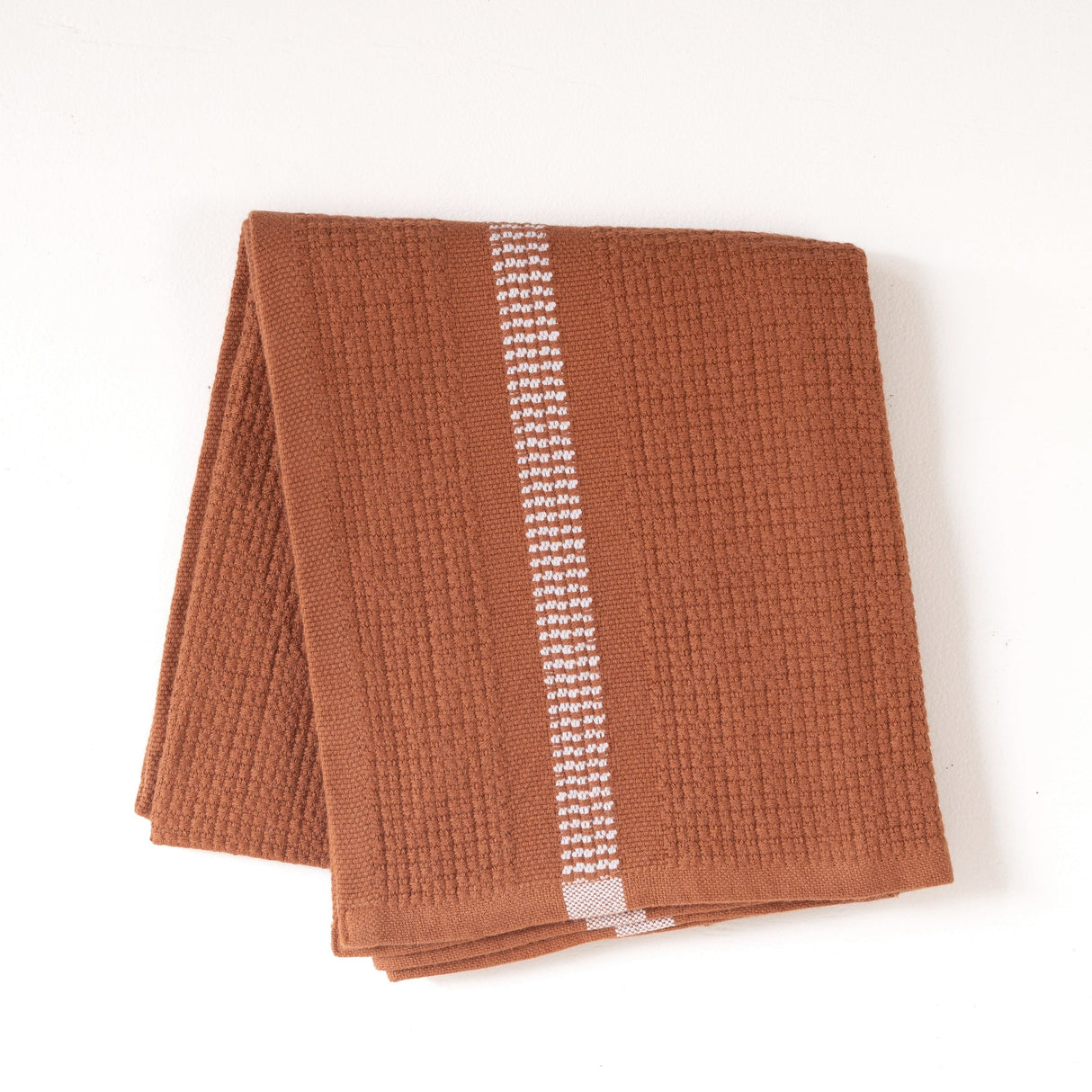 Organic Block Rib Hand Towel (Set of 2) - Russet - Sumiye Co