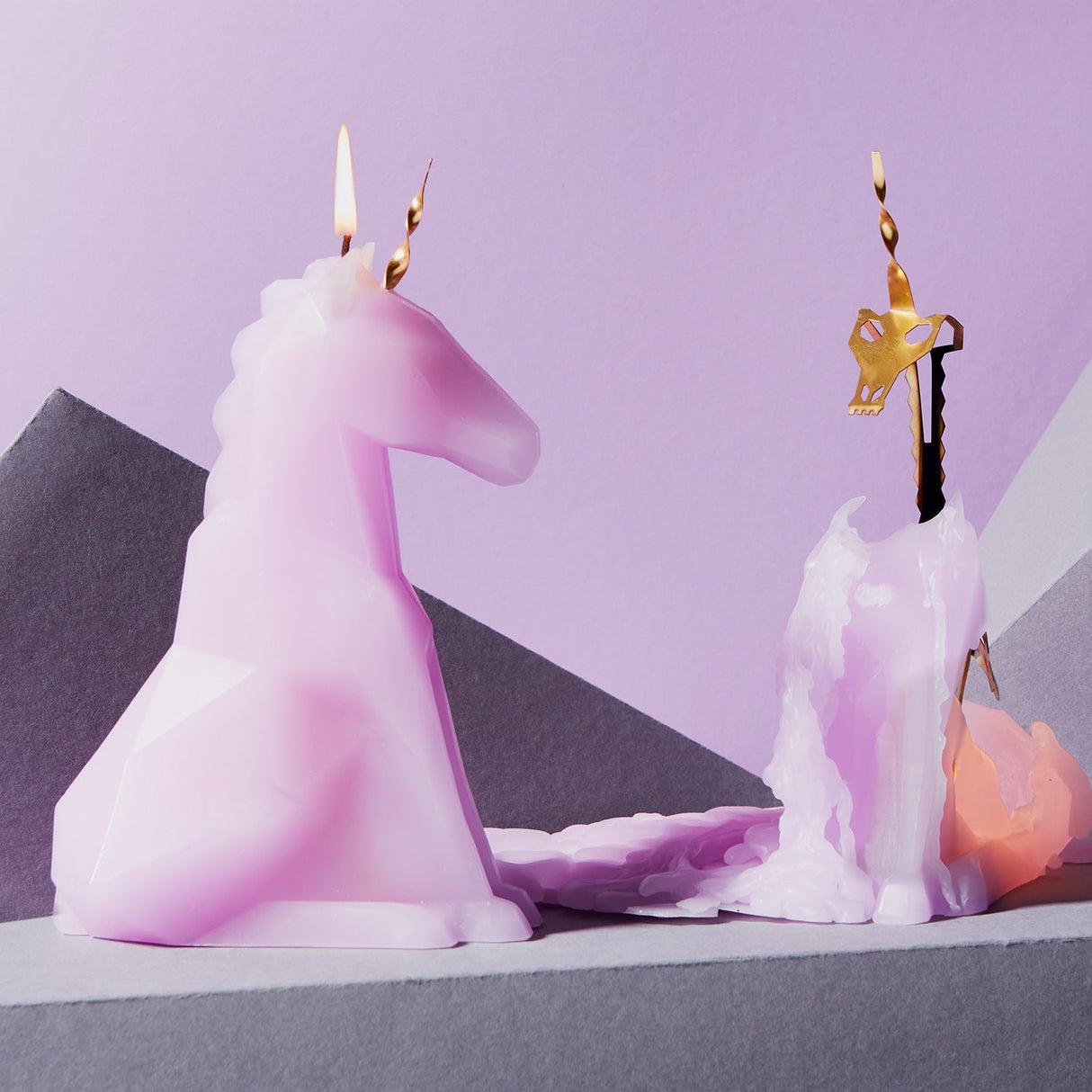 Unicorn Candle - Lilac Einar PyroPet - Sumiye Co