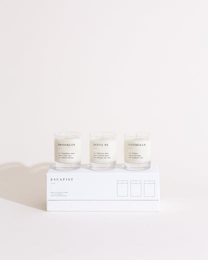 Escapist Mini Candle Set by Brooklyn Candle Studio
