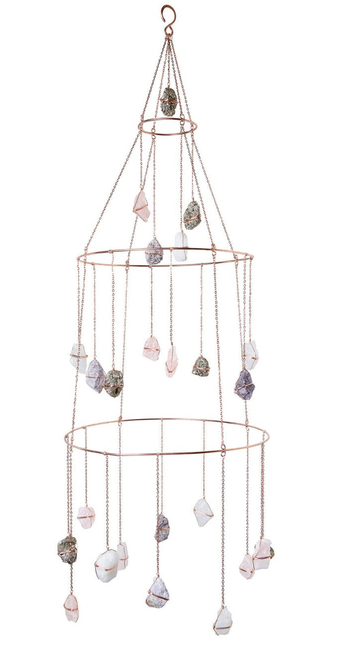 Ethereal Mixed Healing Crystal Chandelier by Ariana Ost
