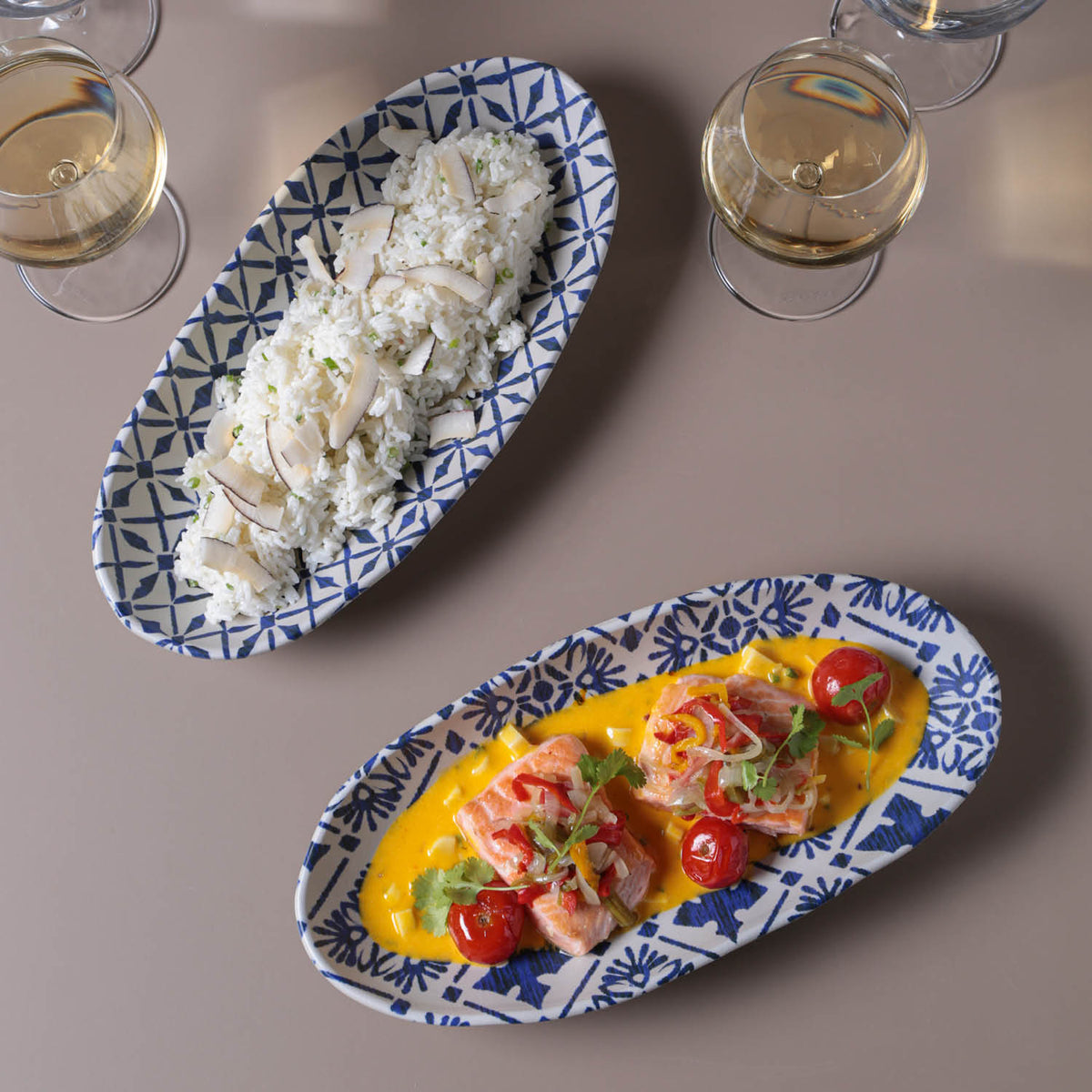 Deep Oval Platter Set of 4