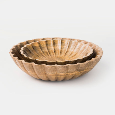 Scallop Serenity Bowls - Natural - Sumiye Co