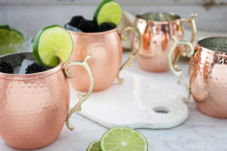 Copper Moscow Mule Mugs (Set of 4) | Vintage French Inspired - Sumiye Co