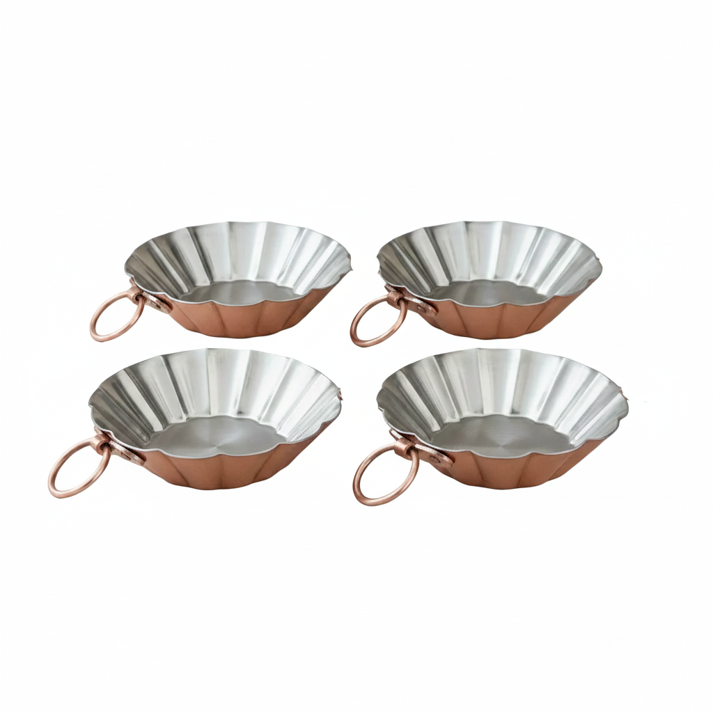 Copper Tartlet Molds (Set of 4) | Vintage French Inspired - Sumiye Co