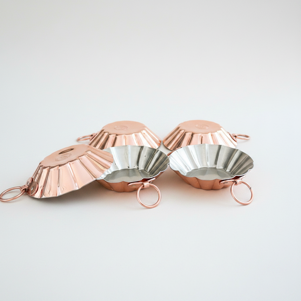 Copper Tartlet Molds (Set of 4) | Vintage French Inspired - Sumiye Co