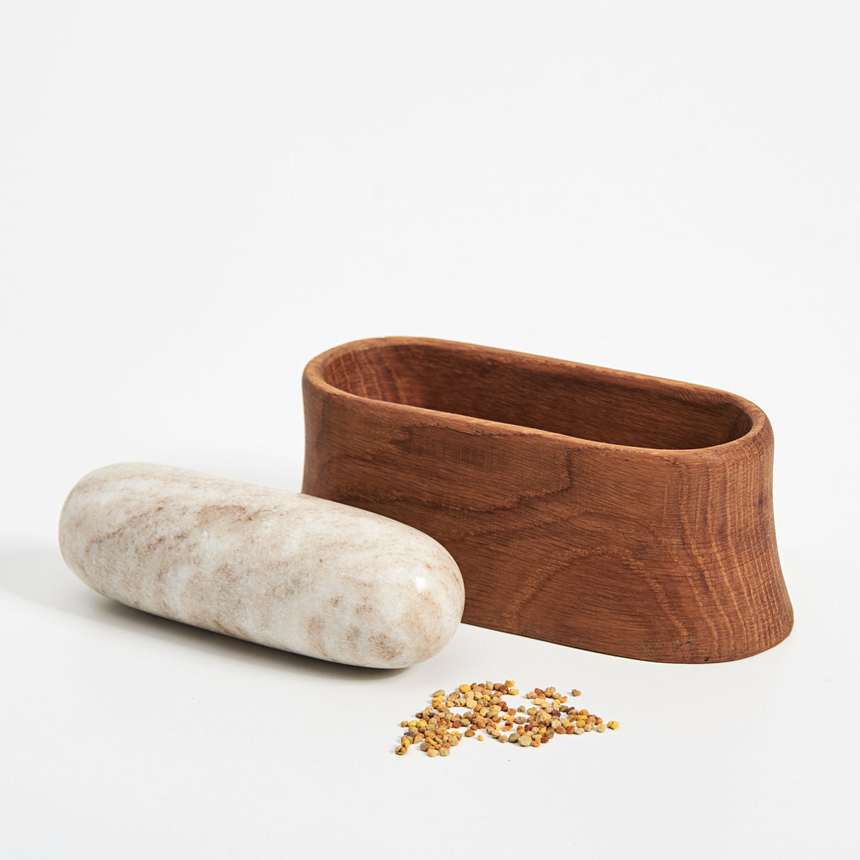 Belfort Oak Mortar and Marble Pestle - Sumiye Co