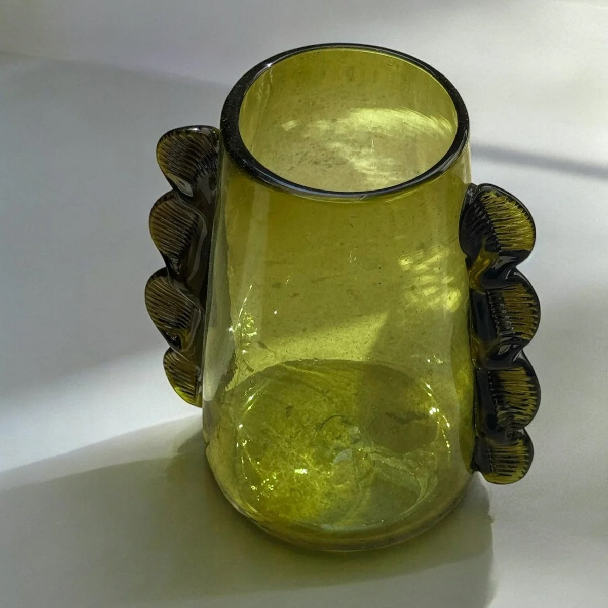 Betta Green Glass Vase | Handcrafted in Guadalajara Mexico - Sumiye Co