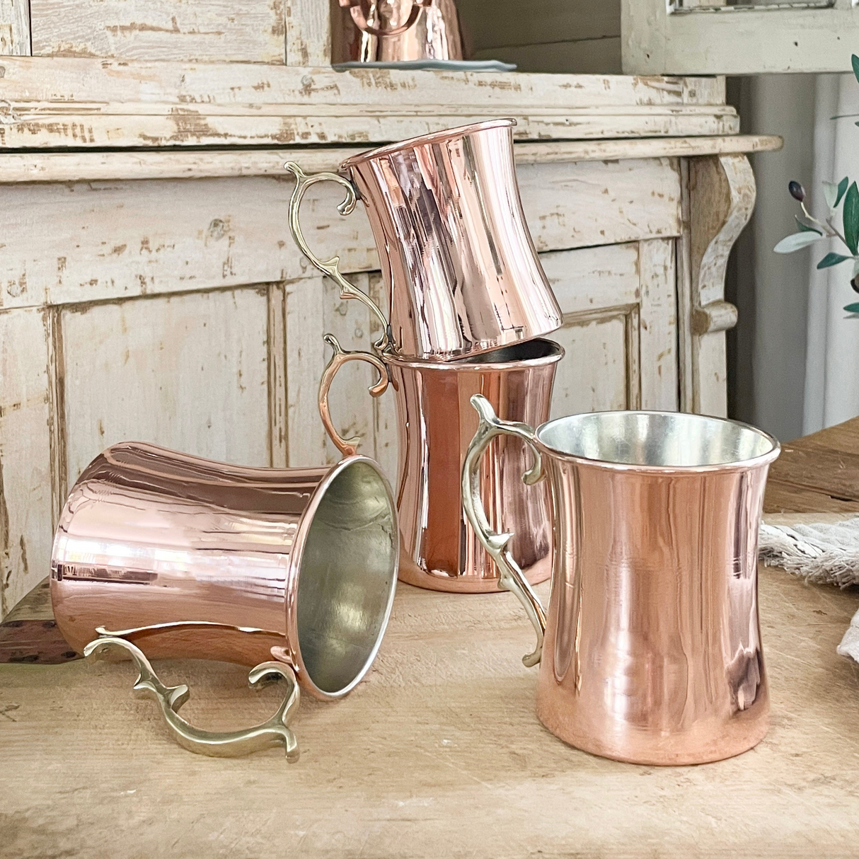 Copper Cocktail Mugs (Set of 4) | Vintage Inspired - Sumiye Co