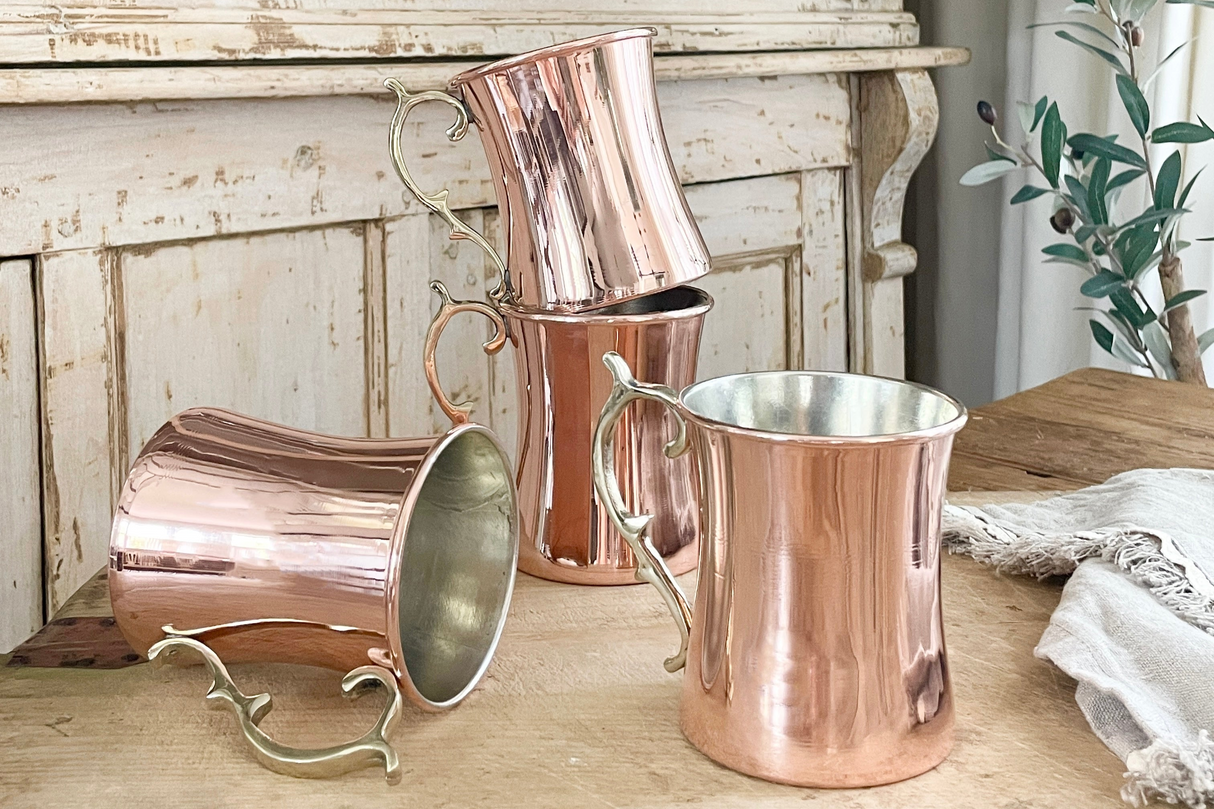 Copper Cocktail Mugs (Set of 4) | Vintage Inspired - Sumiye Co