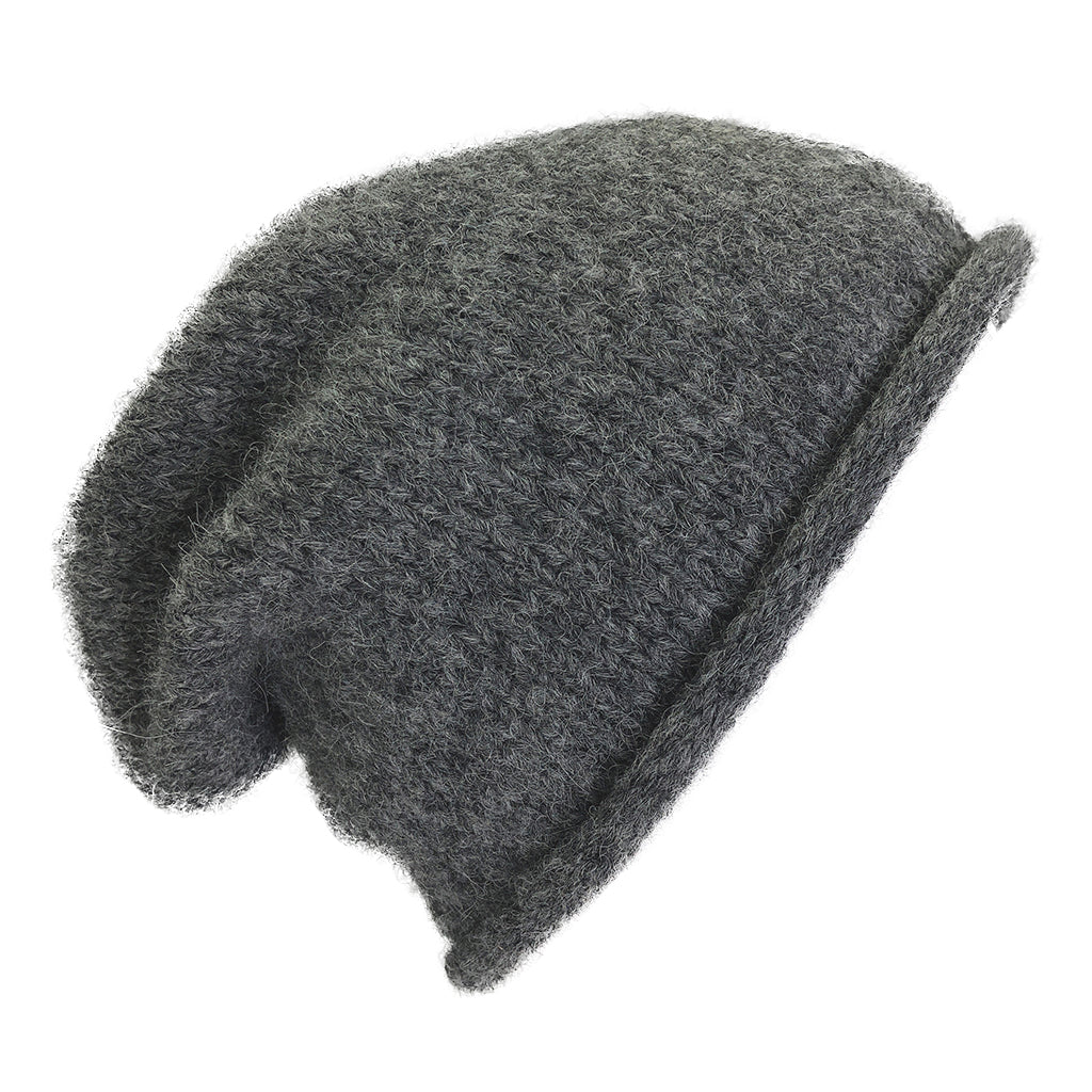 Charcoal Essential Knit Alpaca Beanie by SLATE + SALT - Sumiye Co