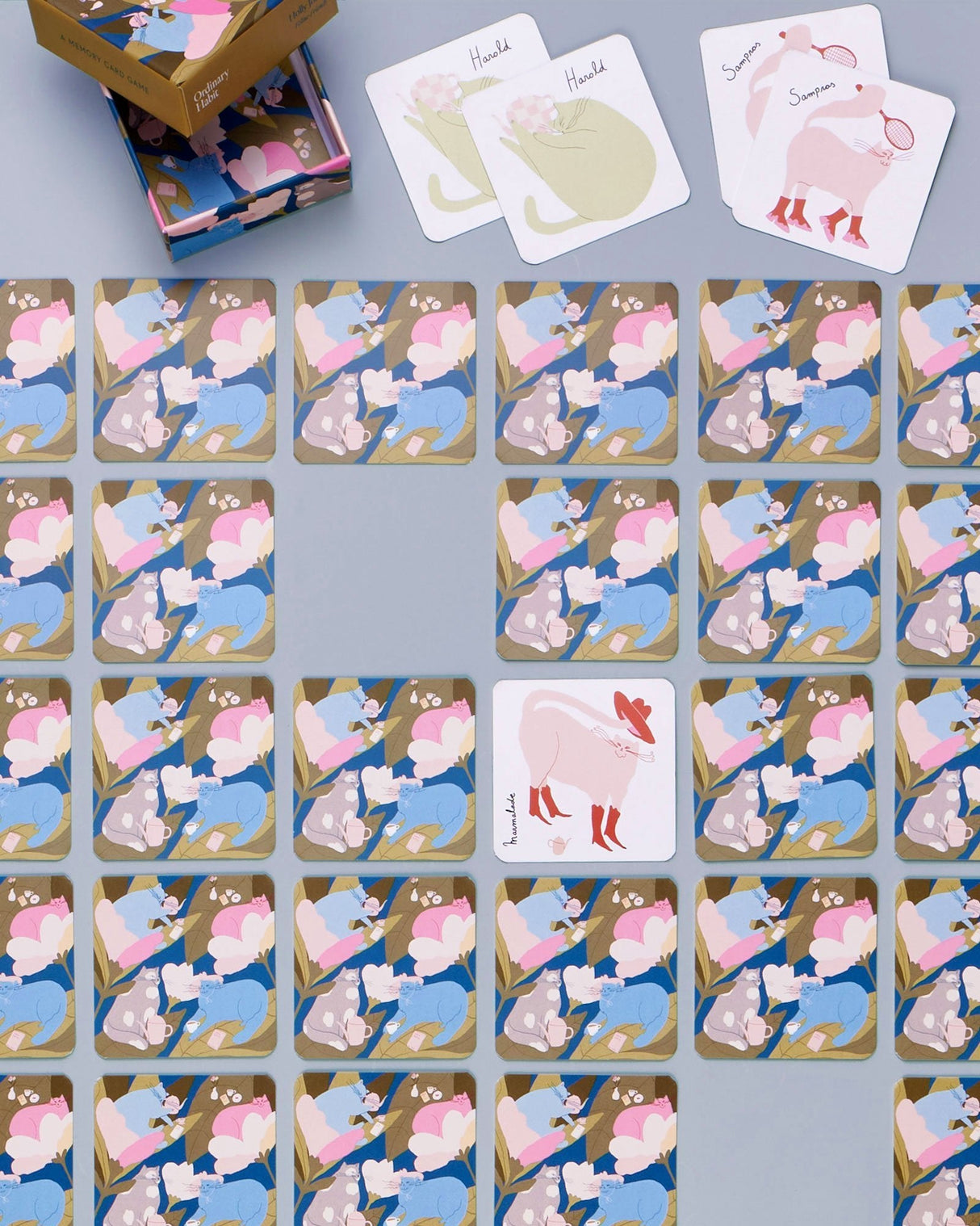 Feline Friends Matching Cards | Artist Holly Jolley - Sumiye Co