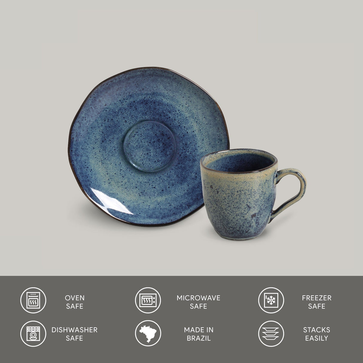 Coffee Cup & Saucer Set of 6