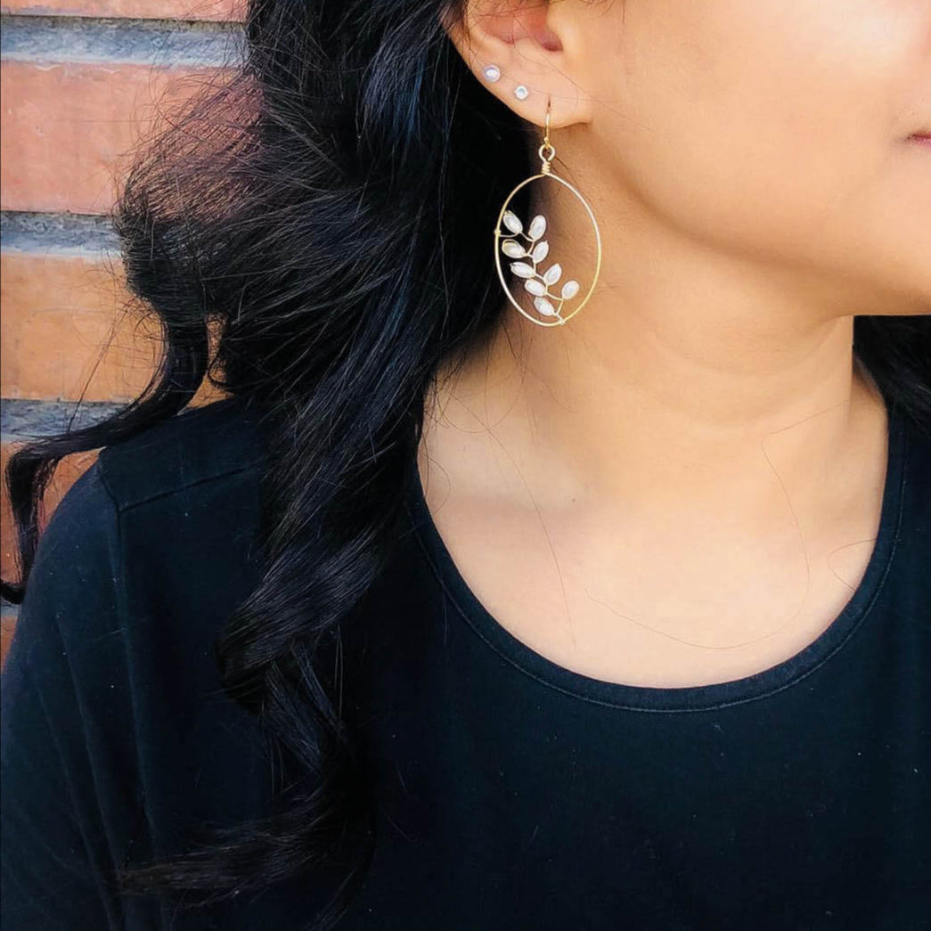 Flourish gold earrings - Sumiye Co