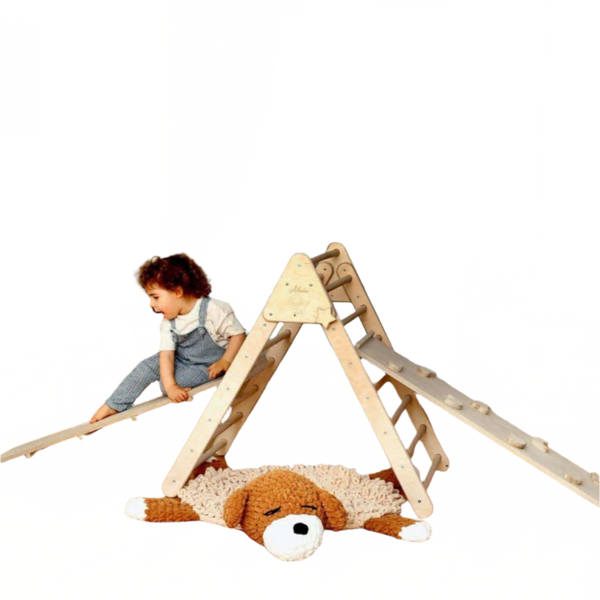 Foldable Climbing Triangle with 2 Ramps | Pikler Triangle for Kids - Sumiye Co