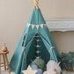 “Gold Stars” Teepee Tent with Garland and Mat Set