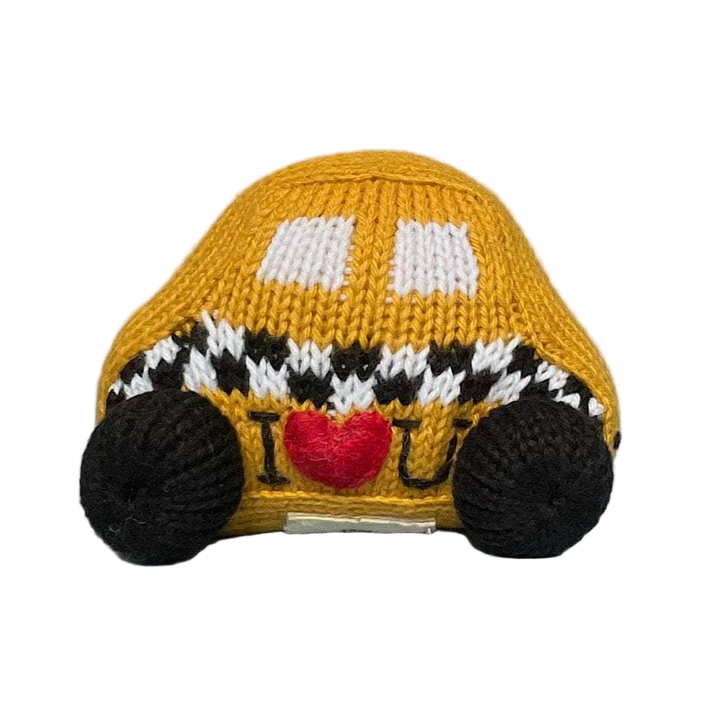 Rattle Toy Taxi with Heart for Newborn Babies | Organic by Estella - Sumiye Co