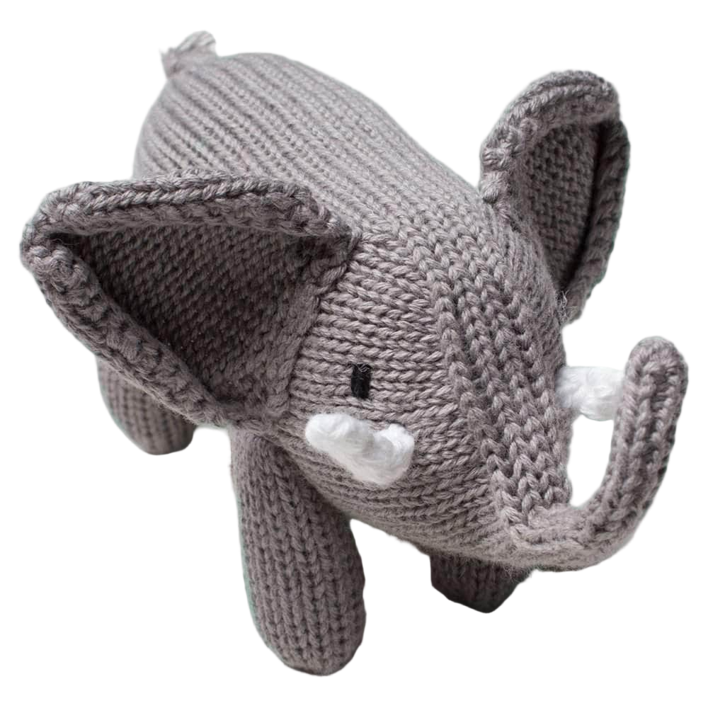 Toni Baby Elephant Toy - Organic Newborn Rattle by Estella - Sumiye Co
