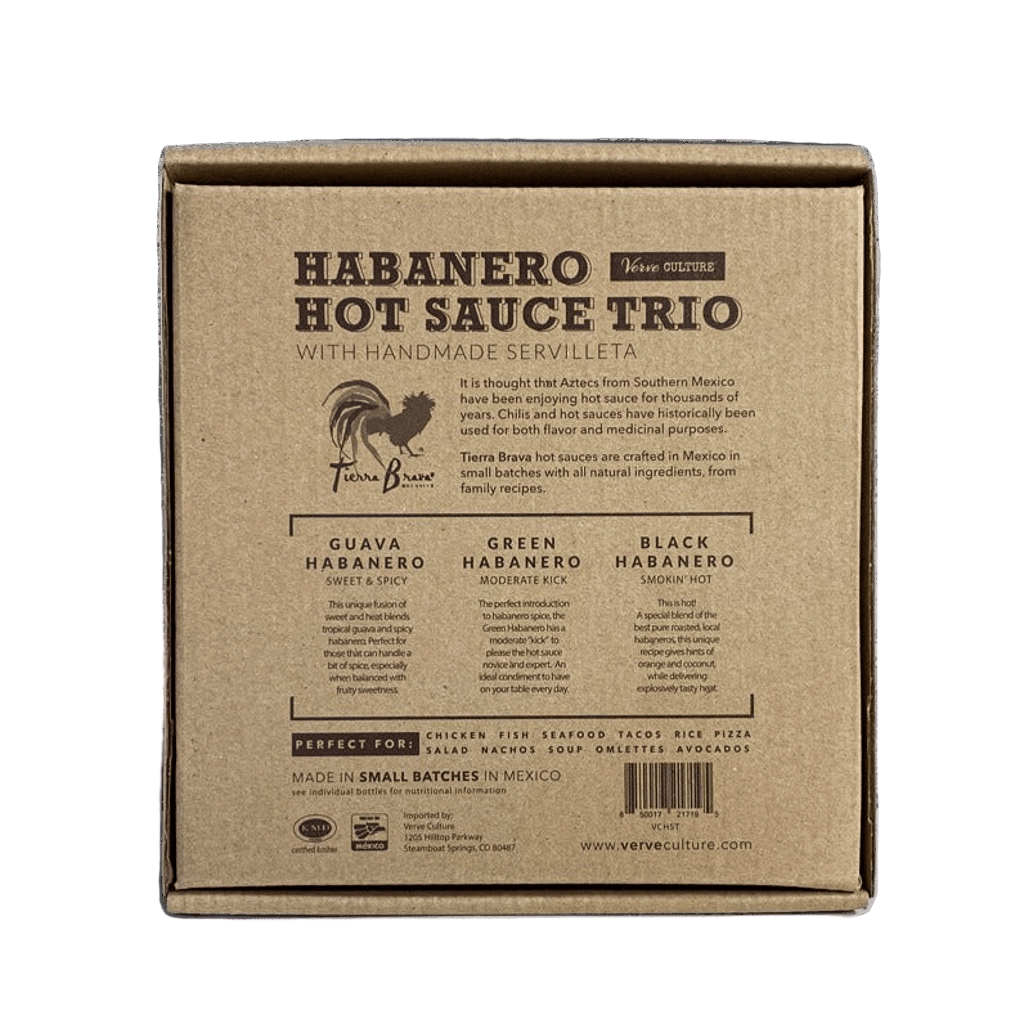Habanero Hot Sauce Trio & Napkins Set - Sumiye Co