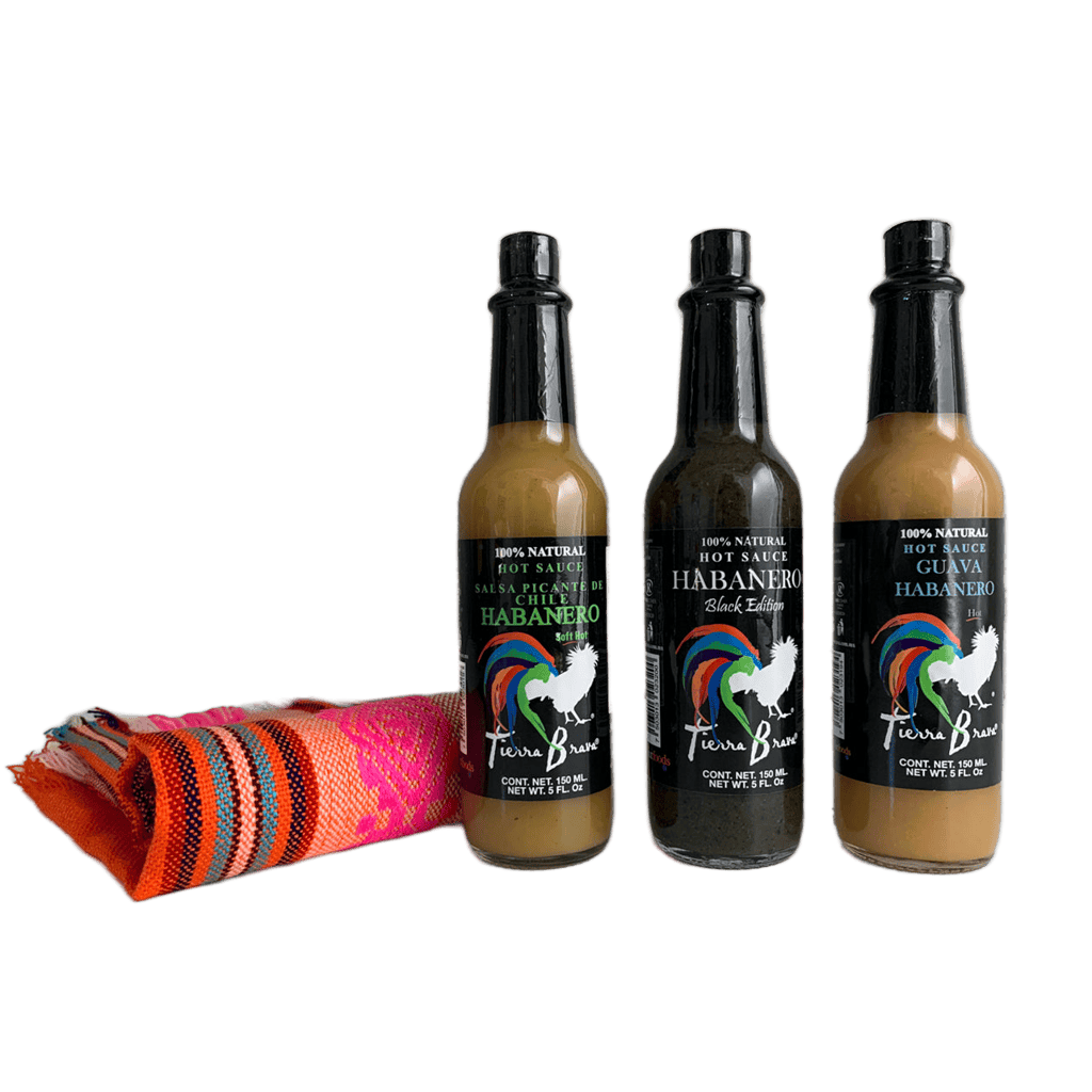 Habanero Hot Sauce Trio & Napkins Set - Sumiye Co