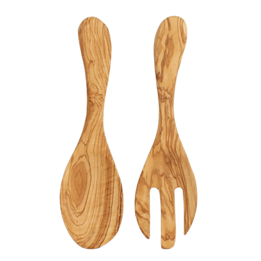 Italian Olivewood Salad Servers - Sumiye Co