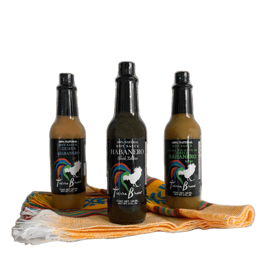 Habanero Hot Sauce Trio & Napkins Set - Sumiye Co