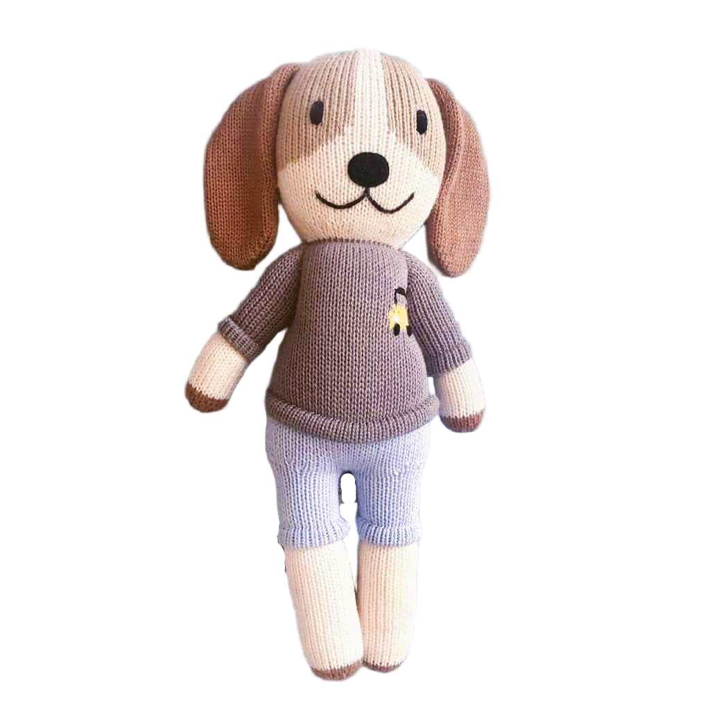 Organic Knit Doll, Frank Dog by Estella - Sumiye Co