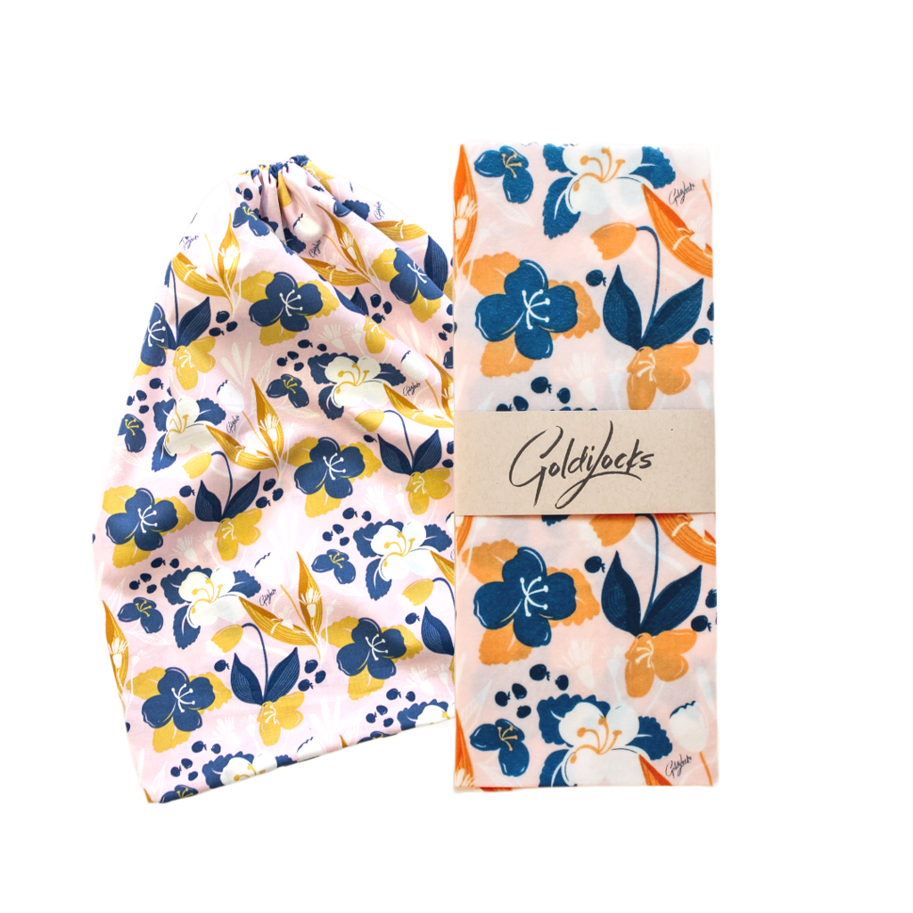 Bread Bag + Beeswax Wrap Set: Amber Blueberry - Sumiye Co