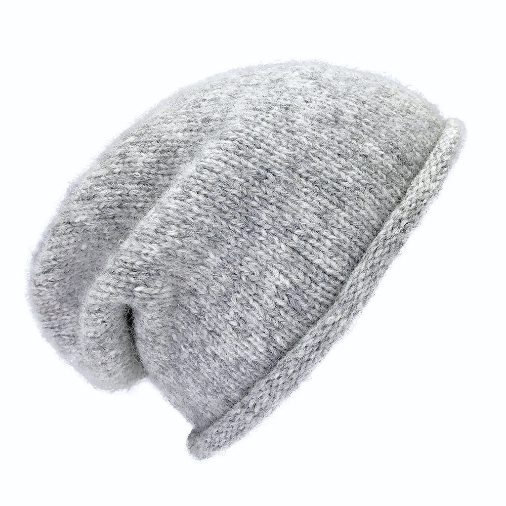 Gray Essential Knit Alpaca Beanie by SLATE + SALT - Sumiye Co