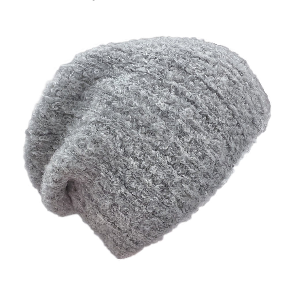 Gray Loop Knit Alpaca Beanie by SLATE + SALT - Sumiye Co