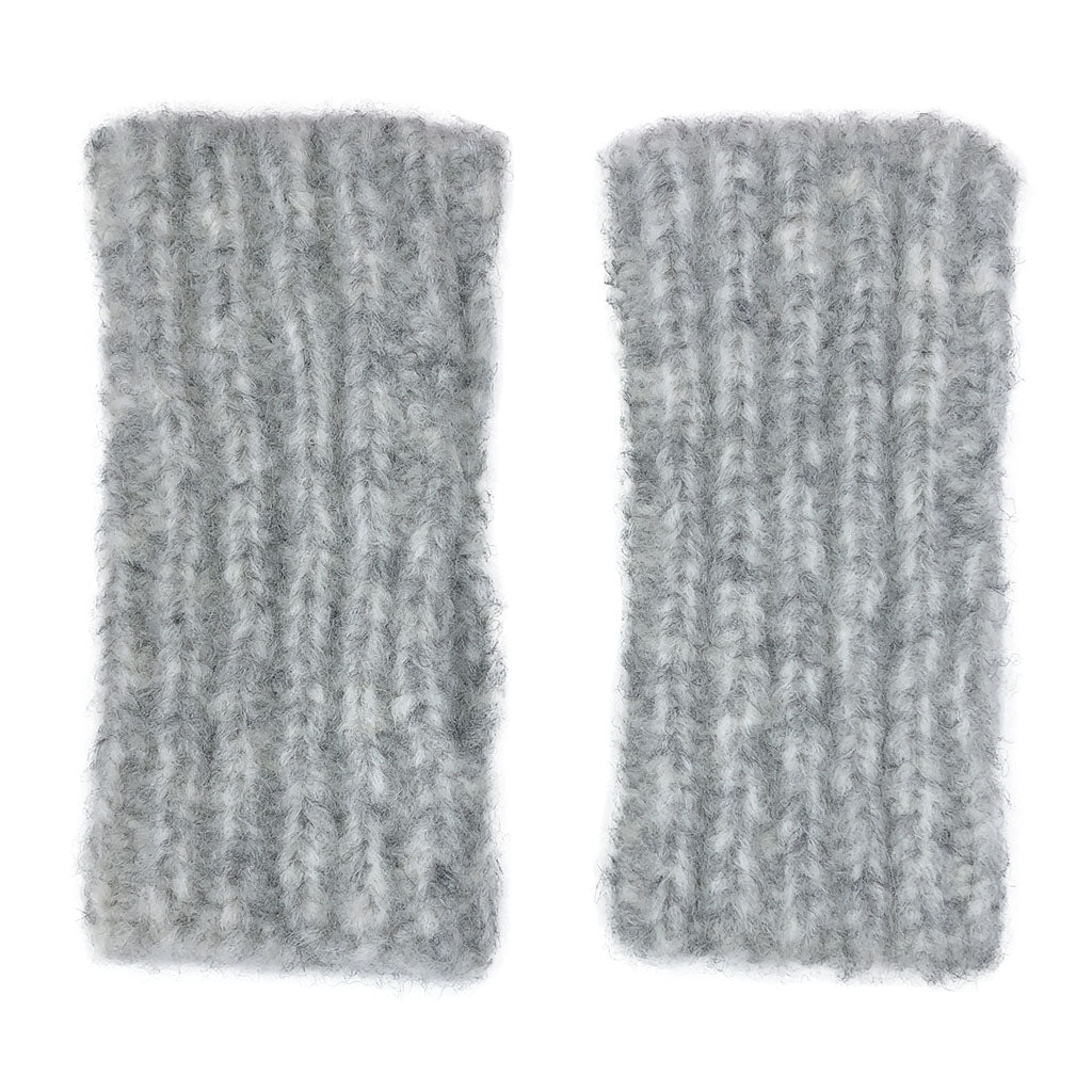 Gray Ribbed Alpaca Gloves by SLATE + SALT - Sumiye Co