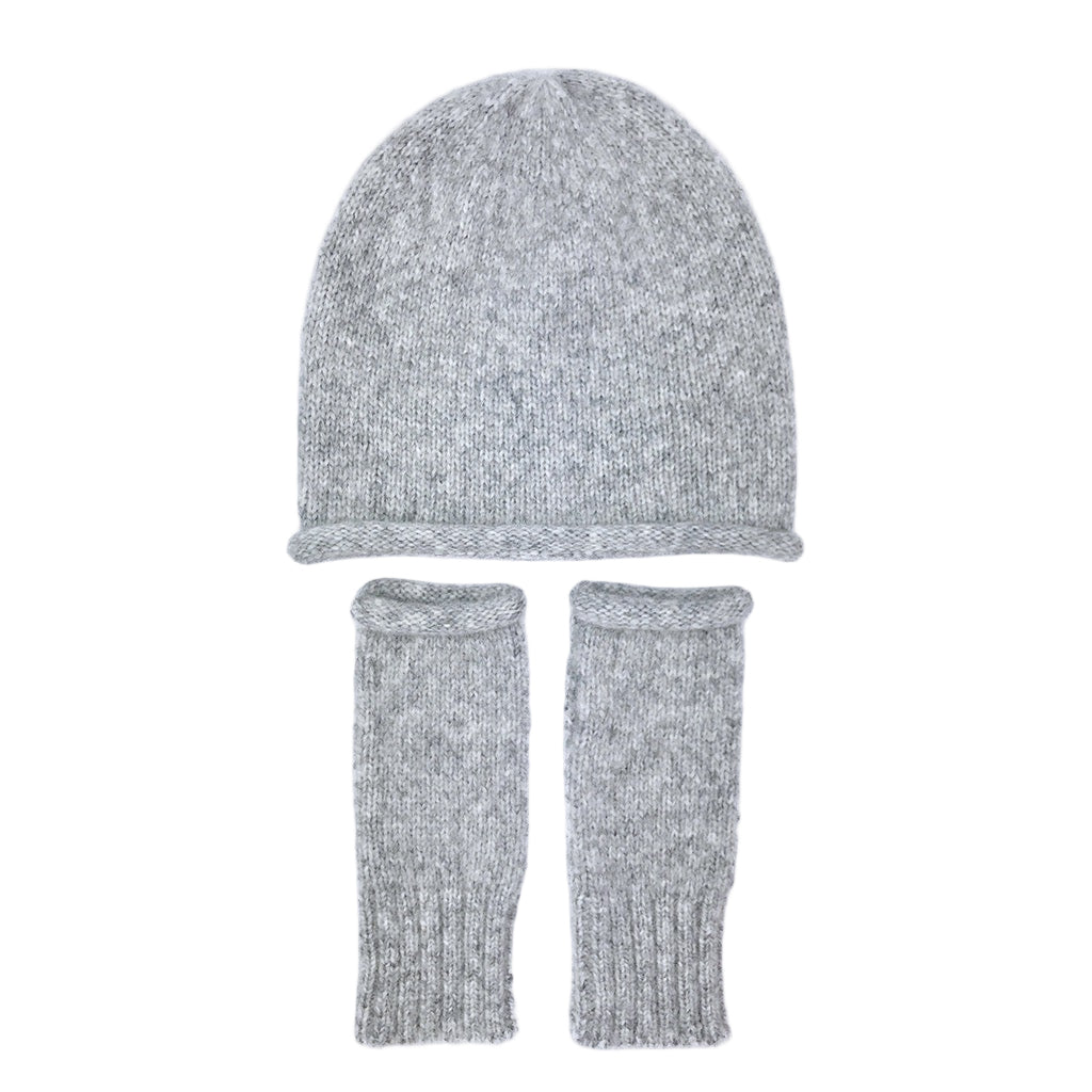 Gray Essential Knit Alpaca Beanie by SLATE + SALT - Sumiye Co