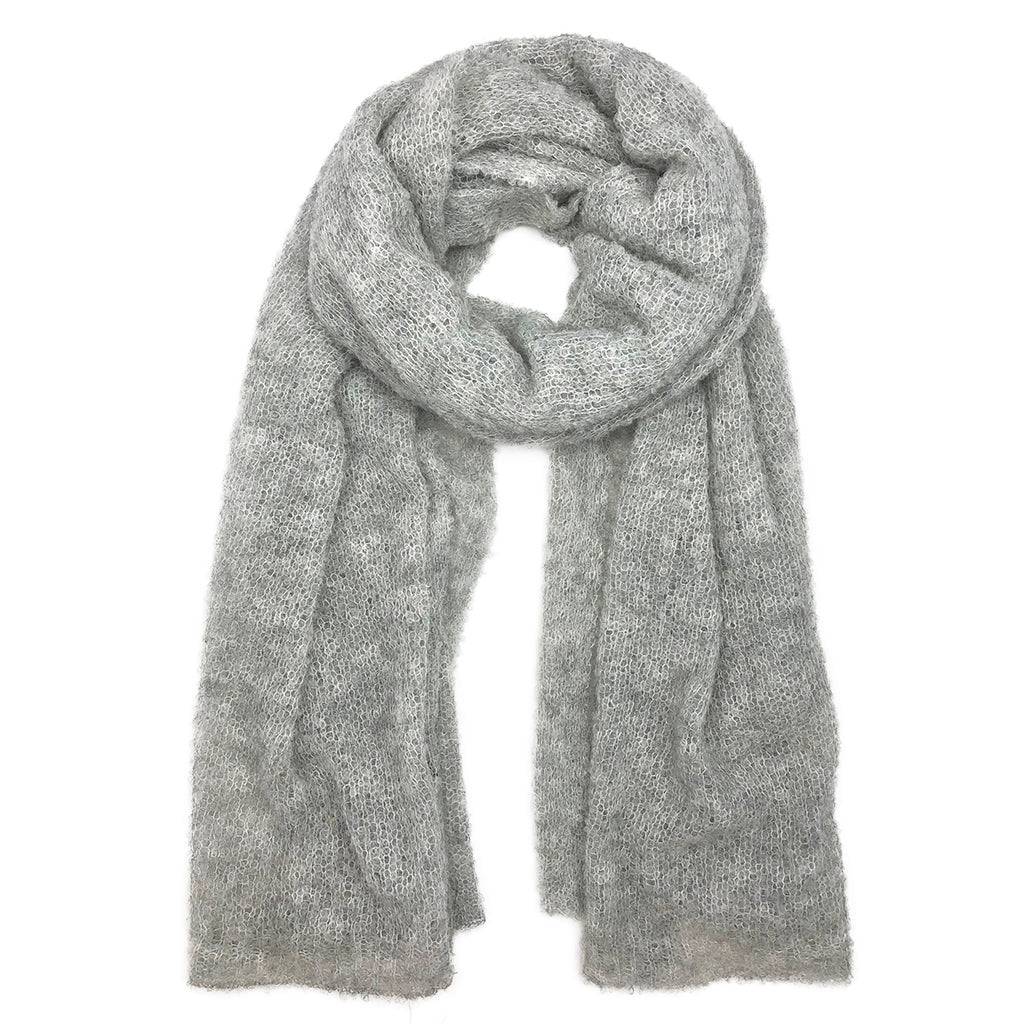 Gray Ultra Plush Alpaca Scarf by SLATE + SALT - Sumiye Co