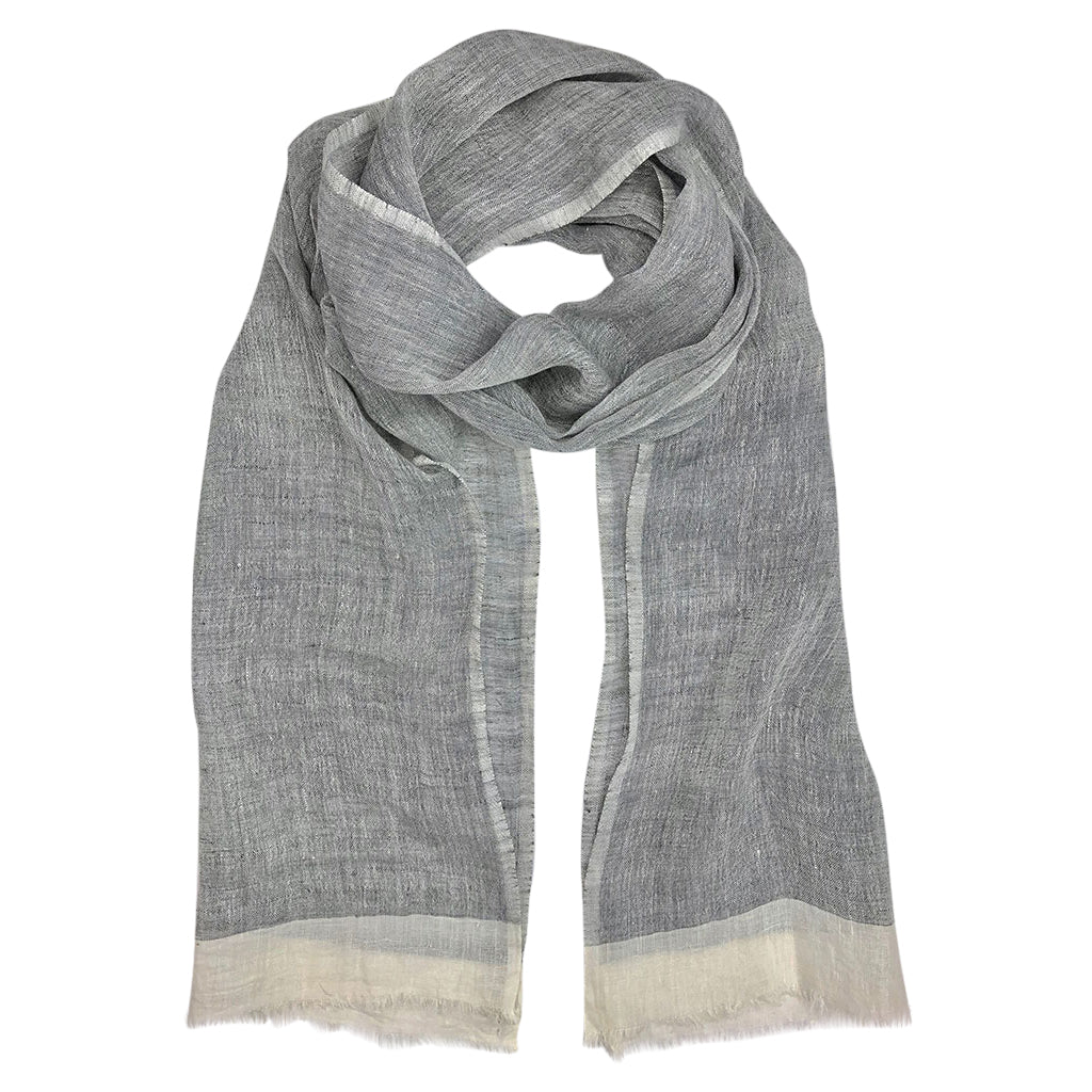 Gauze Linen Two Tone Scarf by SLATE + SALT - Sumiye Co