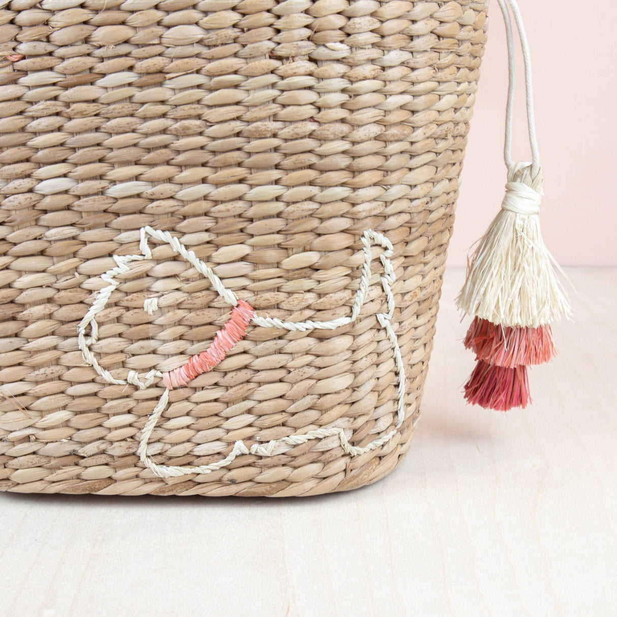 Handbags - Mini Straw Tote Bag with Embroidered Westie - Woven Handbag | LIKHA - LIKHÂ
