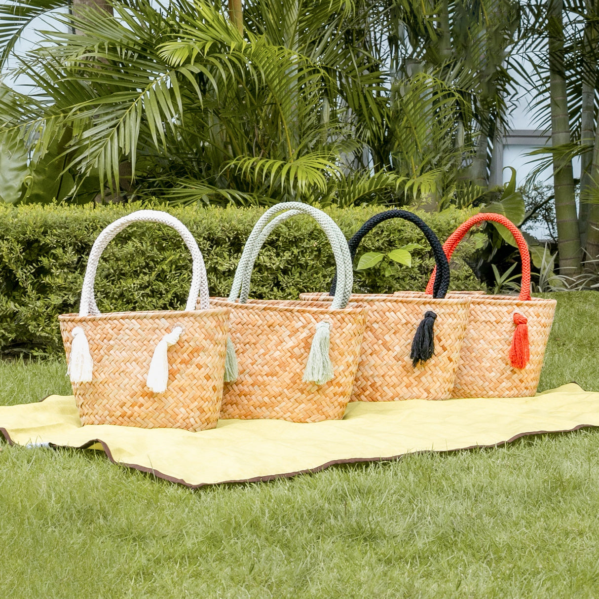 Handbags - Sage Seagrass Tote Bag with Wrapped Handles - Market Tote | LIKHA - LIKHÂ