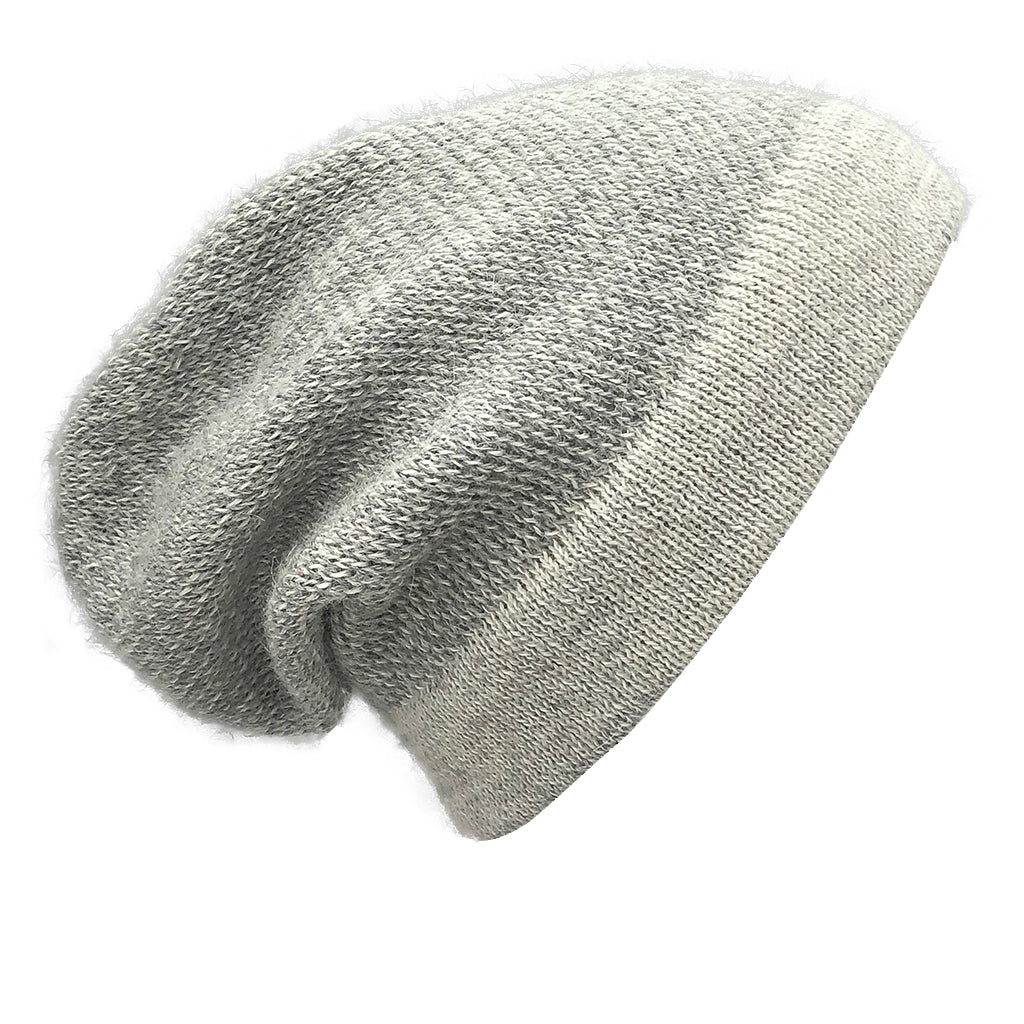 Gray Interwoven Alpaca Beanie by SLATE + SALT - Sumiye Co