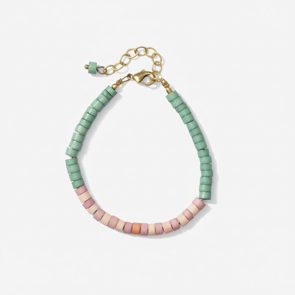 Heishi Bone Bracelet-0