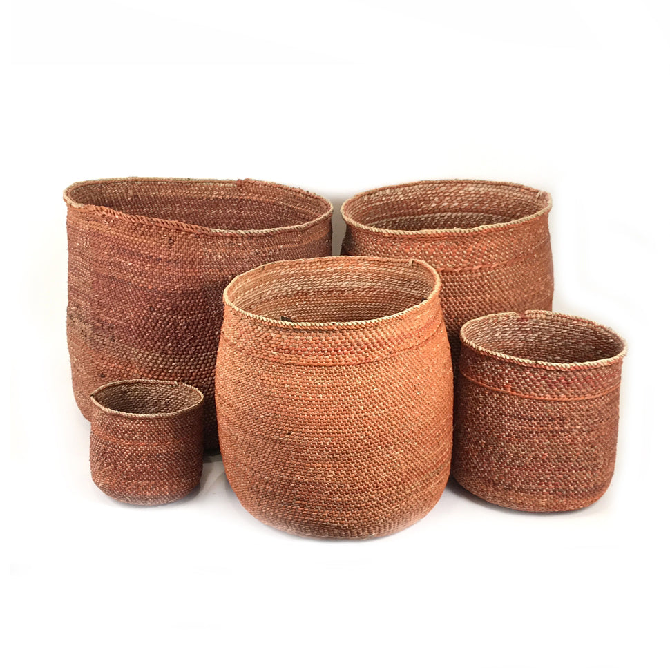 Iringa Baskets - Auburn | Woven Milulu Grass - Africa - Sumiye Co