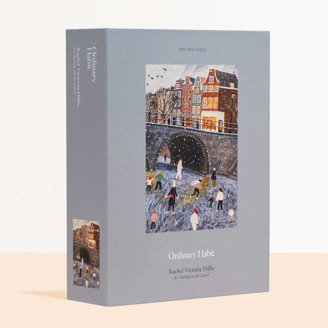Ice Skating on the Canal 1000 Piece Puzzle | Artist Rachel Victoria Hillis - Sumiye Co