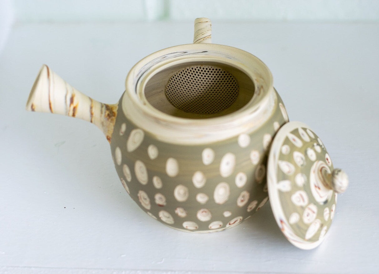 Japanese Green Tea Set - Teapot with Filters (370ml) Two Cups - Sumiye Co